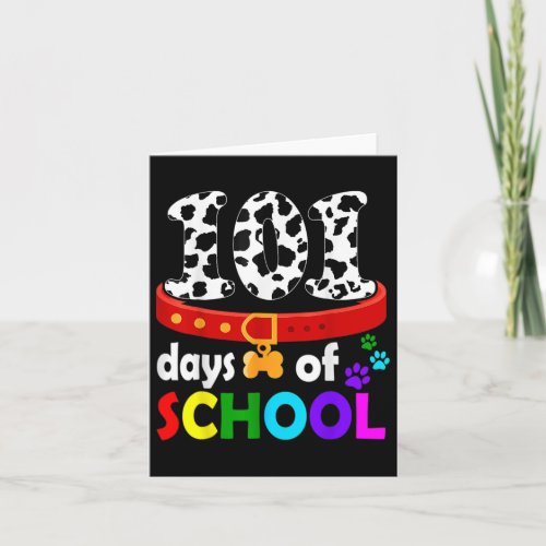 101 Days School Cute Dog 100 Days Smarter Student  Card