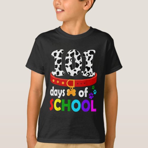 101 Days School Cute Dog 100 Days Smarter Student  T_Shirt