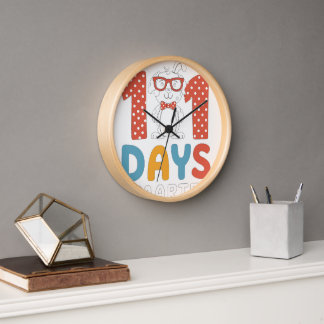101 Days Smarter 101st Day School Dalmatian Dog Clock