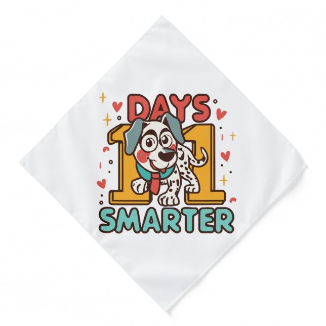 101 Days Smarter Dalmatian Dog Bandana (Front)
