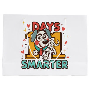 101 Days Smarter Dalmatian Dog Large Gift Bag
