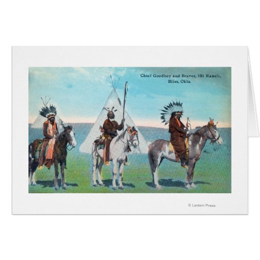 101 Ranch View of Chief Goodboy and Braves Cards (Front Horizontal)
