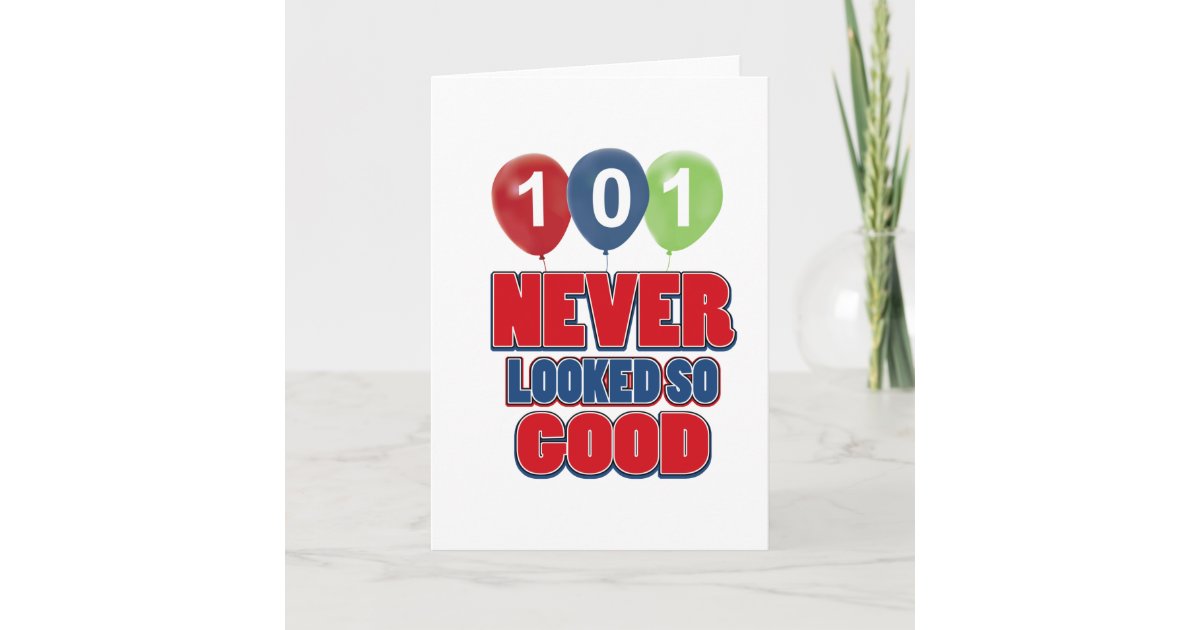 101 year old birthday designs card | Zazzle.com