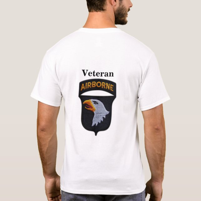 101st ABN Airborne Division Screaming Eagles Vets T-Shirt (Back)