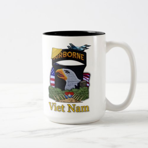 101st ABN airborne division veterans vietnam patch Two_Tone Coffee Mug