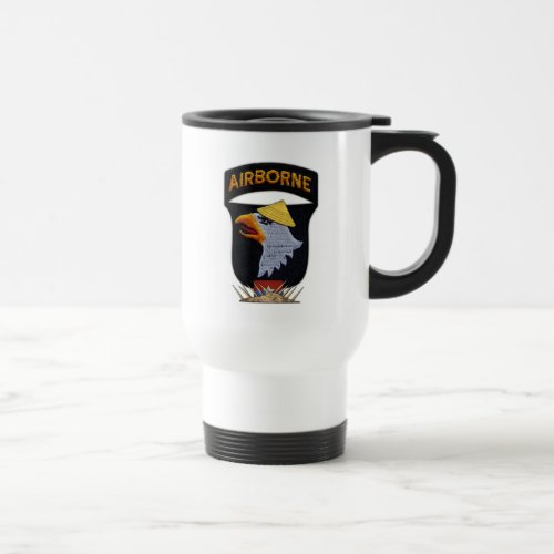 101st ABN Airborne Screaming Eagles Vietnam War Travel Mug