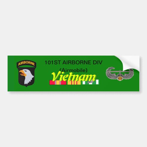 101st Abn Div Airmobile Vietnam Bumper Sticker