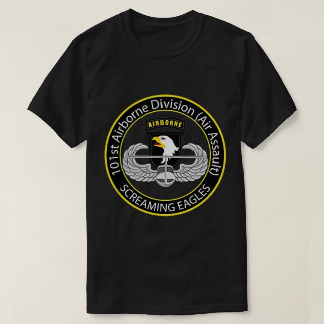 101st Airborne Air Assault Paratroops  T-Shirt (Design Front)