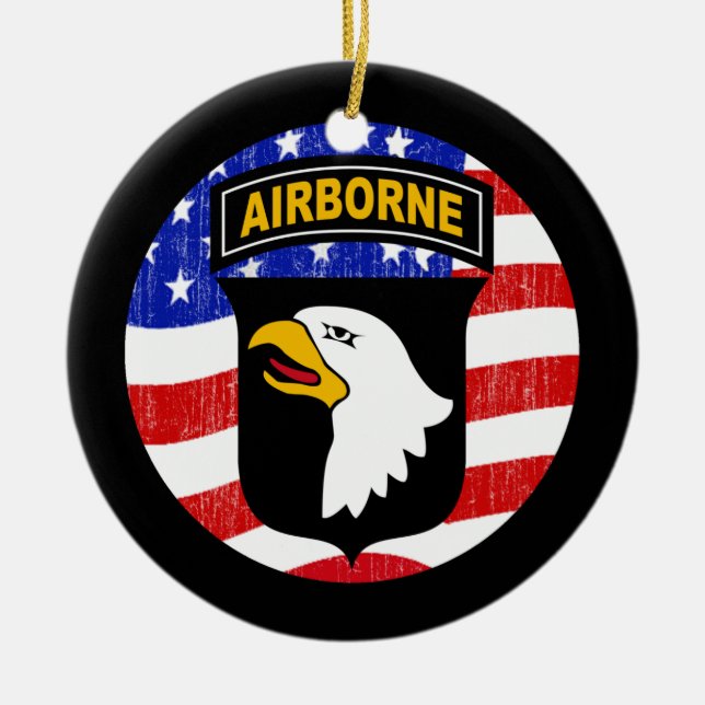 101st AIRBORNE Ceramic Ornament (Front)