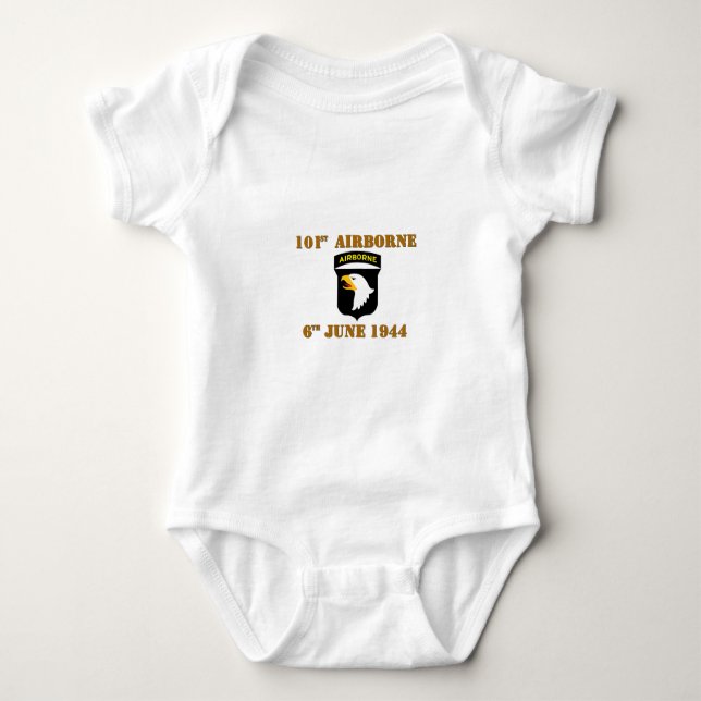 101st Airborne D-Day Normandy Baby Bodysuit (Front)