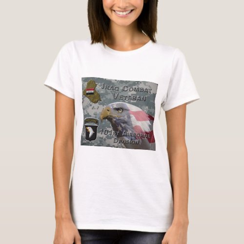 101st Airborne Div Iraq Combat Veteran T_Shirt