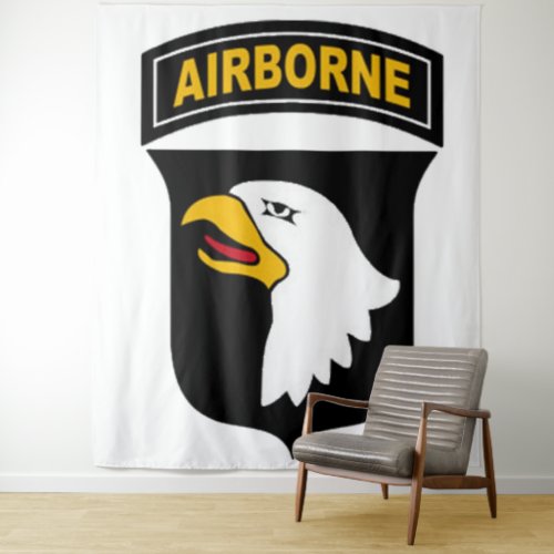 101st AIRBORNE DIV PHOTO BACKGROUND Tapestry