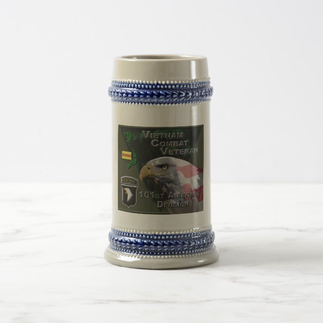 101st Airborne Div Vietnam Combat Veteran Beer Stein (Center)