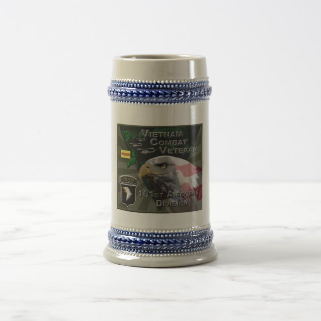 101st Airborne Div Vietnam Combat Veteran Beer Stein (Center)