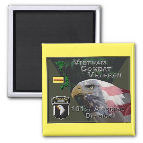 101st Airborne Div Vietnam Combat Veteran Magnet