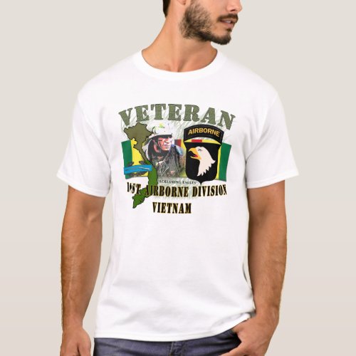 101st Airborne Div _ Vietnam wCIB T_Shirt