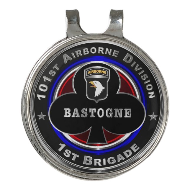 101st Airborne Division 1st Brigade ‘Bastogne’ Golf Hat Clip (Front)