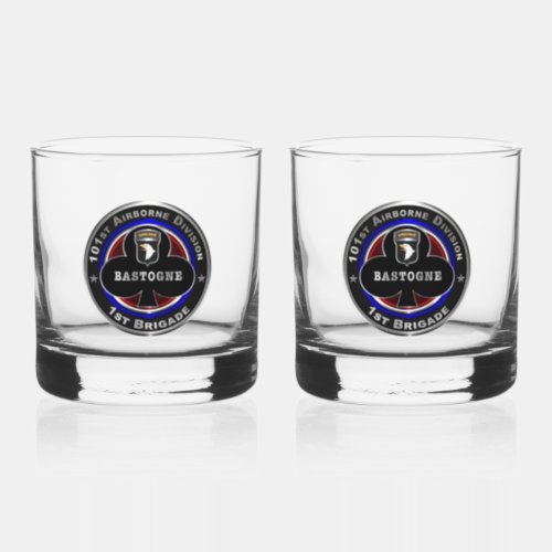 101st Airborne Division 1st Brigade Whiskey Glass