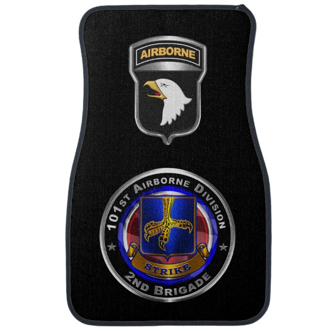 101st Airborne Division 2nd Brigade ‘STRIKE’  Car Floor Mat (Front)