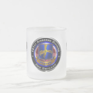 101st Airborne Division 2nd Brigade ‘STRIKE’  Frosted Glass Coffee Mug