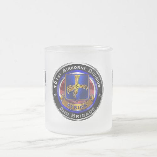 101st Airborne Division 2nd Brigade STRIKE  Frosted Glass Coffee Mug