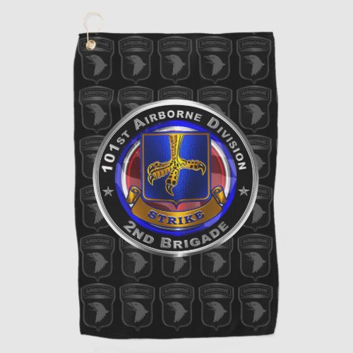 101st Airborne Division 2nd Brigade STRIKE Golf Towel