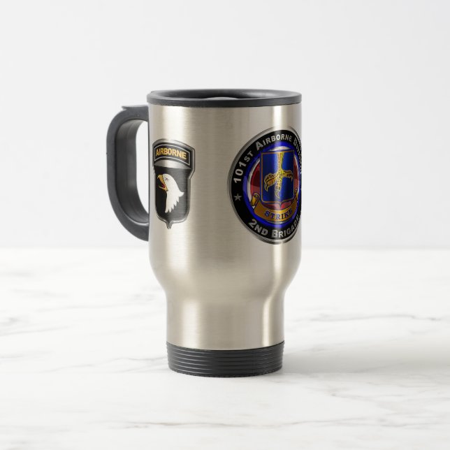 101st Airborne Division 2nd Brigade ‘STRIKE’   Travel Mug (Front Left)