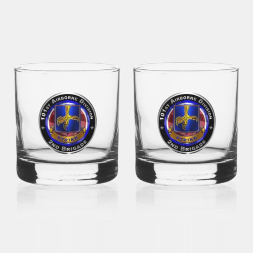 101st Airborne Division 2nd Brigade Whiskey Glass
