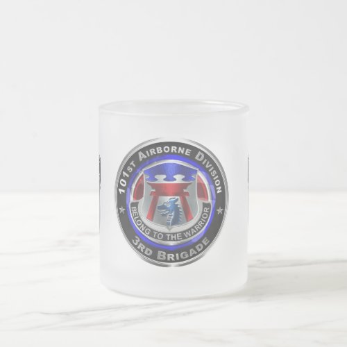 101st Airborne Division 3rd Brigade âRAKKASANSâ  Frosted Glass Coffee Mug