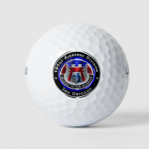 101st Airborne Division 3rd Brigade RAKKASANS Golf Balls
