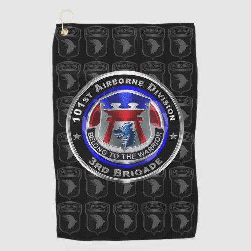 101st Airborne Division 3rd Brigade RAKKASANS Golf Towel