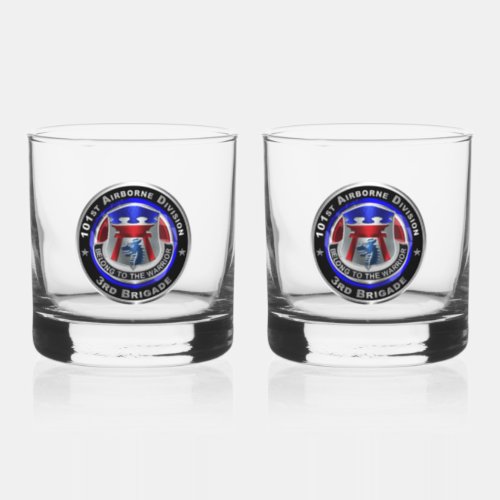 101st Airborne Division 3rd Brigade Whiskey Glass