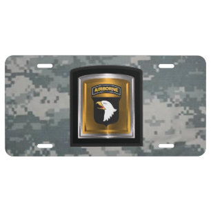 101st Airborne Division ACU Camouflage License Plate