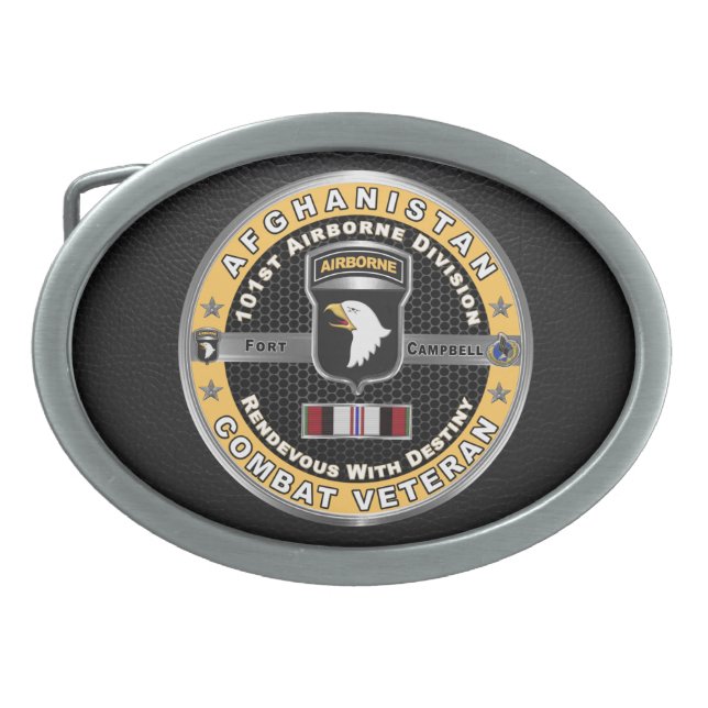 101st Airborne Division Afghanistan  Belt Buckle (Front)