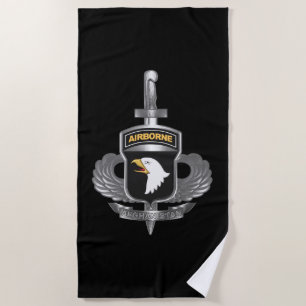 101st Airborne Division Afghanistan Veteran Beach Towel