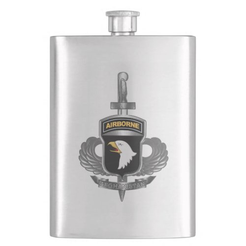 101st Airborne Division Afghanistan Veteran Flask
