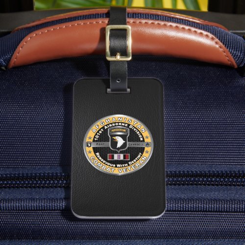 101st Airborne Division Afghanistan Veteran Luggage Tag