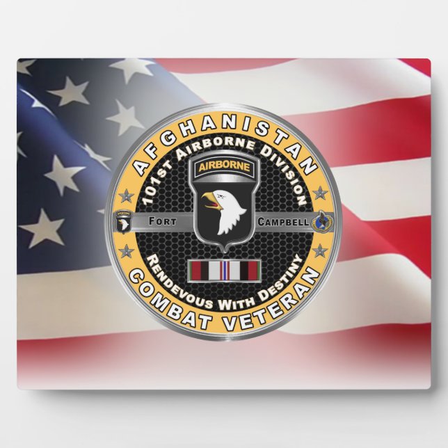 101st Airborne Division Afghanistan Veteran Plaque (Front)