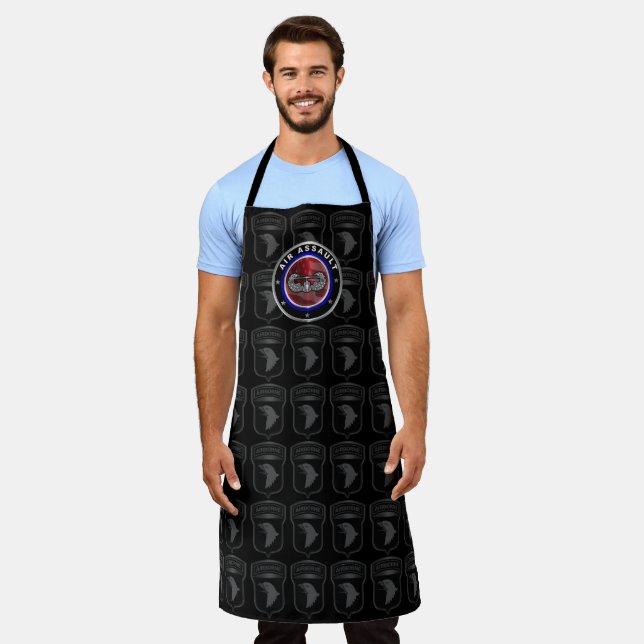 101st Airborne Division “Air Assault” Black Design Apron (Worn)