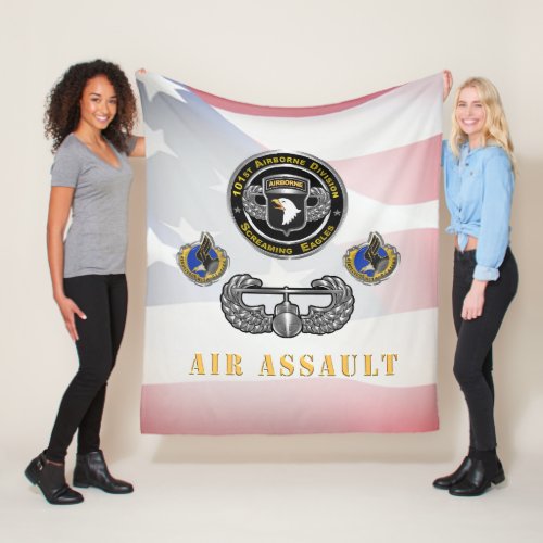 101st Airborne Division Air Assault Fleece Blanket