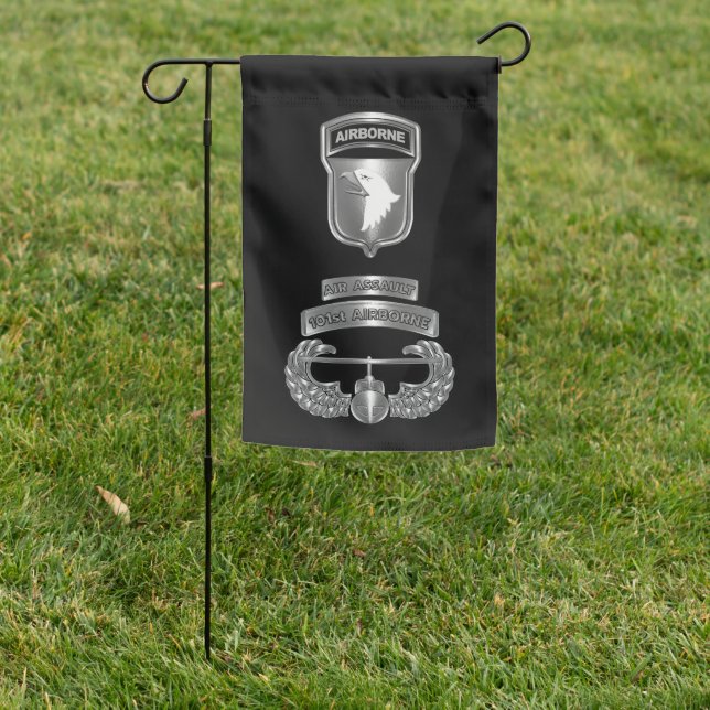101st  Airborne Division Air Assault Garden Flag (In SItu)