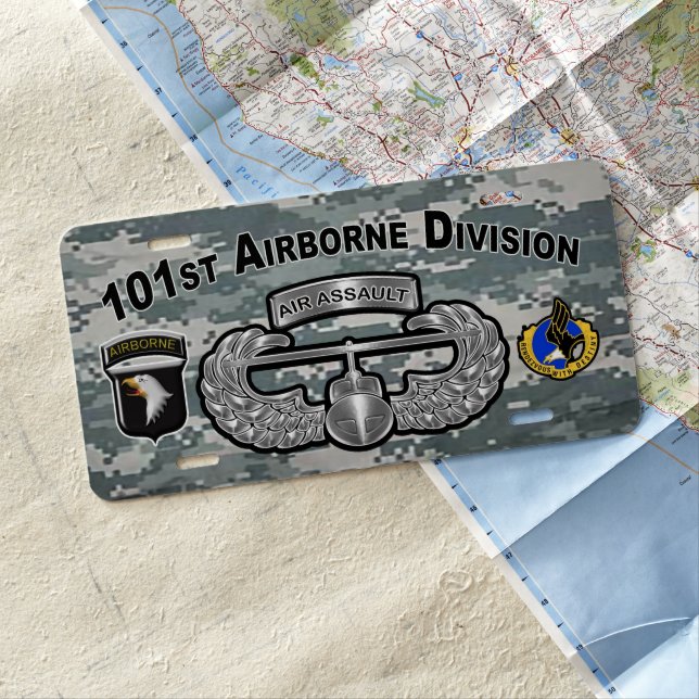 101st Airborne Division Air Assault  License Plate (In Situ)