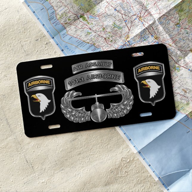 101st Airborne Division “Air Assault”  License Plate (In Situ)