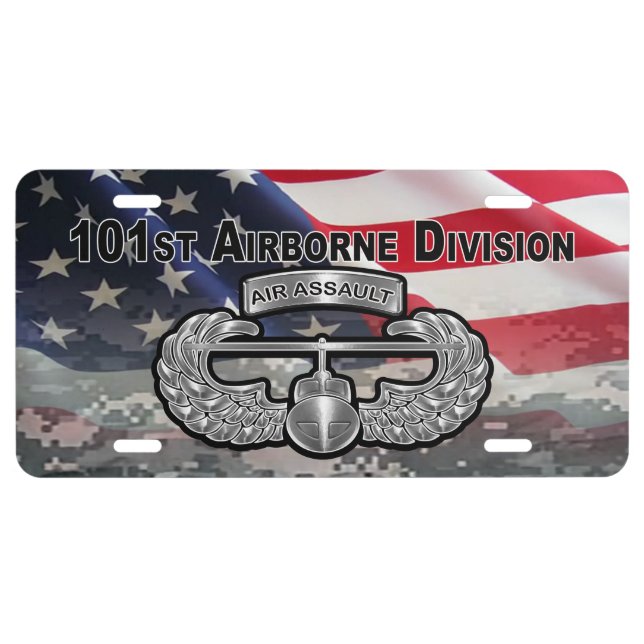 101st Airborne Division Air Assault License Plate (Front)