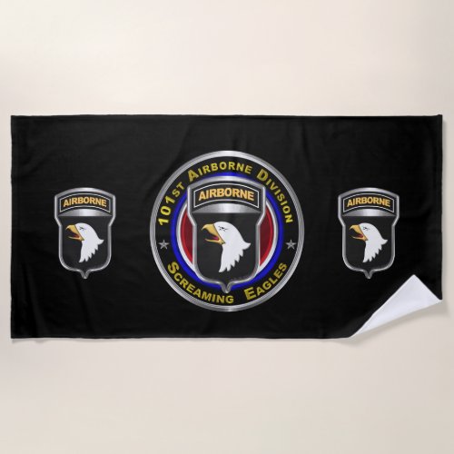 101st Airborne Division Air Assault Ranger  Beach Towel