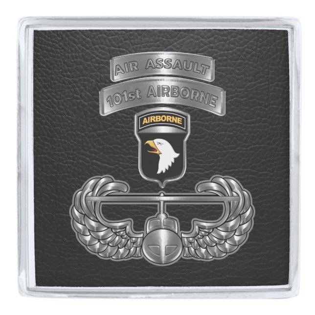 101st Airborne Division Air Assault  Silver Finish Lapel Pin (Front)