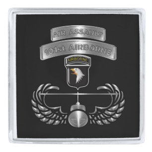101st Airborne Division Air Assault Silver Finish Lapel Pin