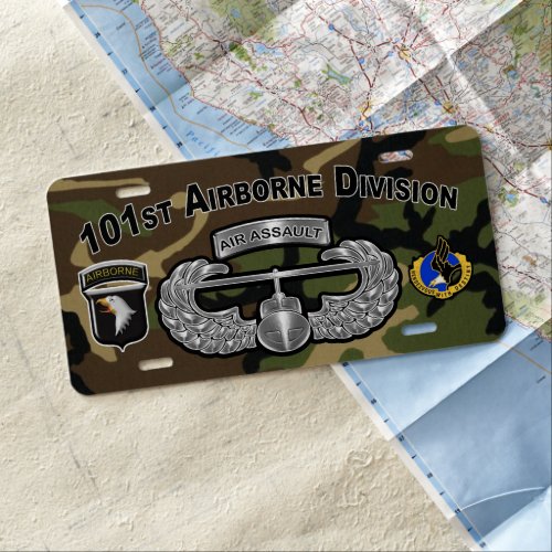 101st Airborne Division Air Assault Veteran  License Plate