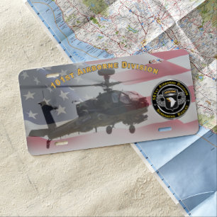 101st Airborne Division APACHE 64 License Plate