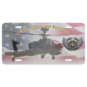 101st Airborne Division APACHE AH64 License Plate